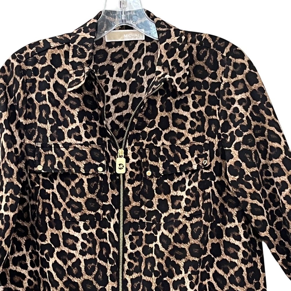 Michael Kors Leopard Print Blouse